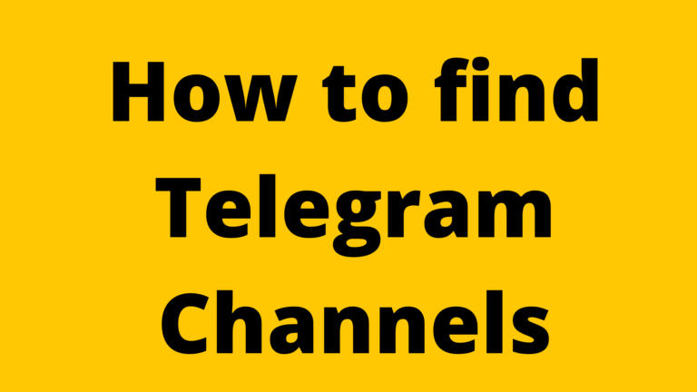How to find Telegram Channels