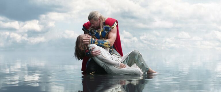 Giggling at Director of Thor: Love and Thunder (2022) for Making Comparison