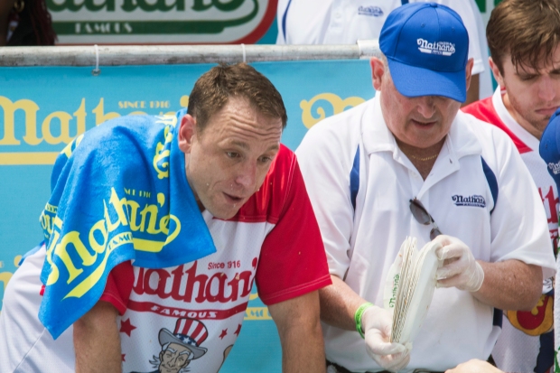 What is Joey Chestnut’s real job?