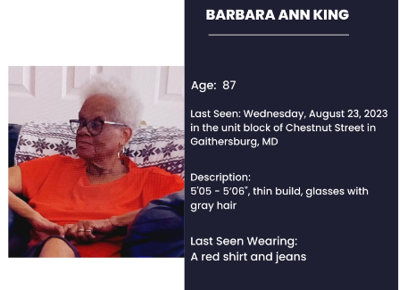 Breaking News: 87-Year-Old Missing Adult Barbara Ann King Found Safe and Unharmed