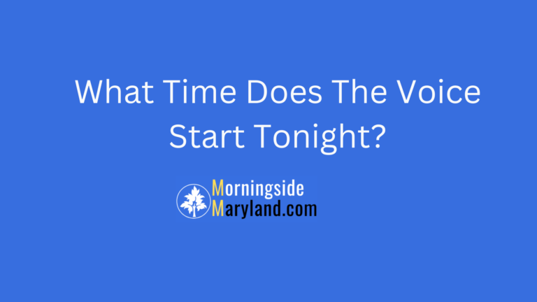 What Time Does The Voice Start Tonight?