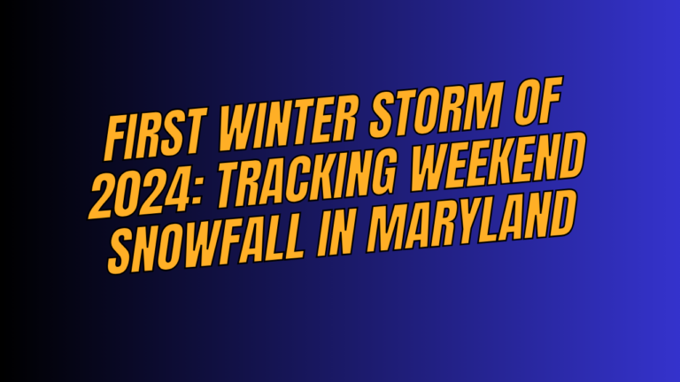 First Winter Storm Of 2024: Tracking Weekend Snowfall In Maryland